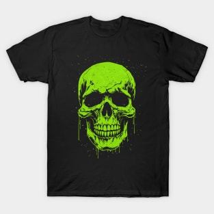 Neon Green Skull Monster Spooky T-Shirt